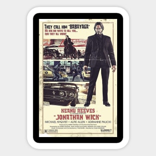 poster John Wick The Golden  Japanese Sticker